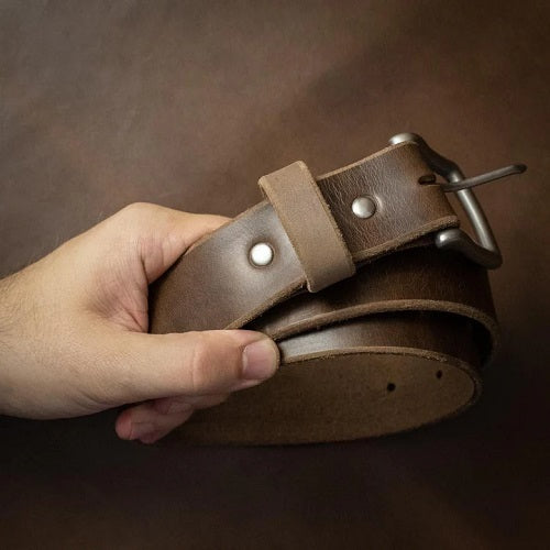 Black Leather Belt - Popov Leather