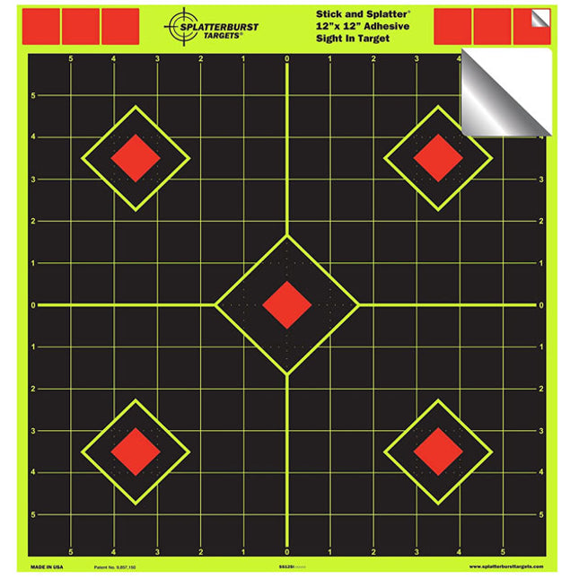 4 Stick & Splatter Adhesive Targets - Splatterburst Targets