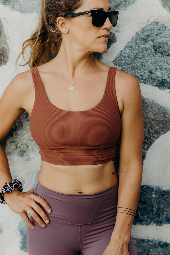 GIRLFRIEND COLLECTIVE Paloma Sports Bra in Moon