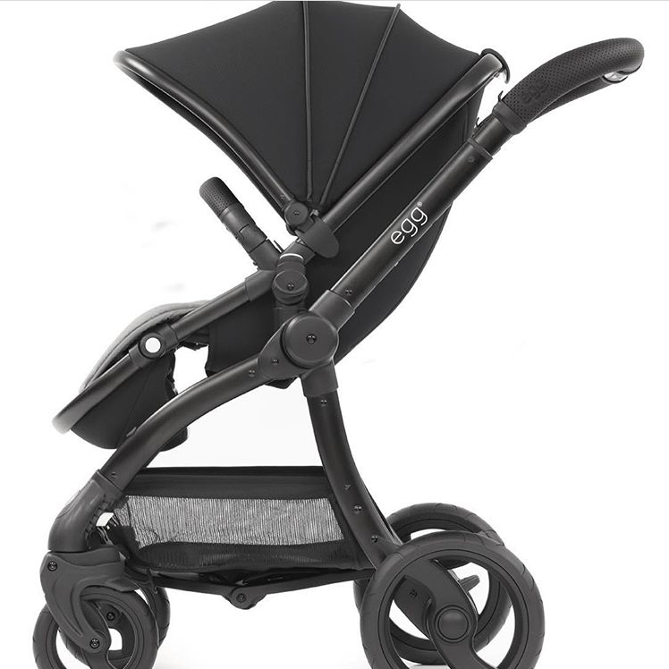 all black egg pram