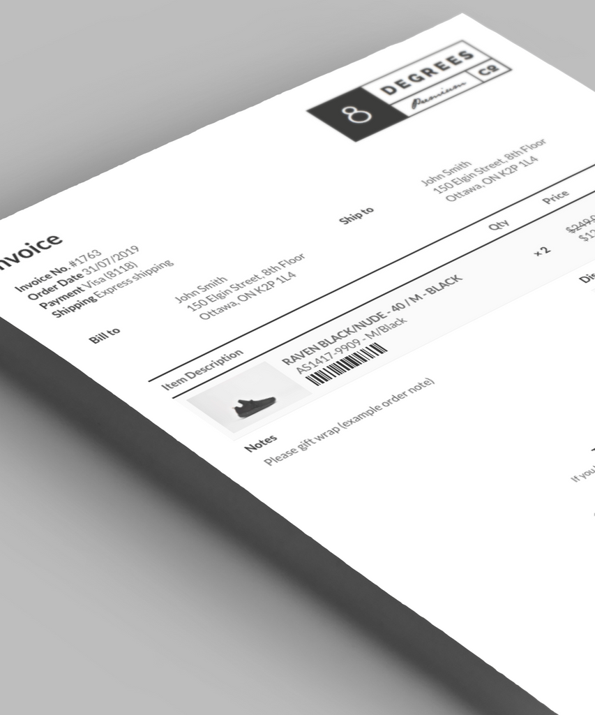 shopify invoices