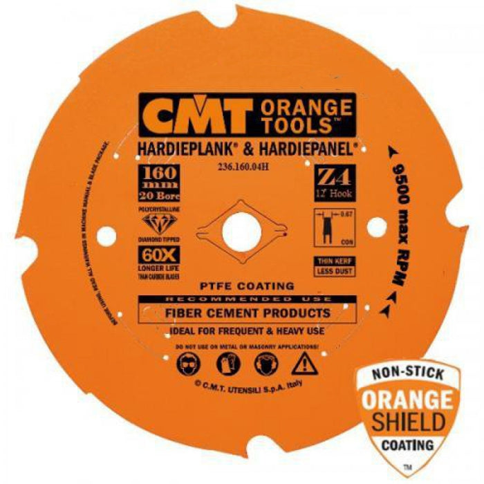 CMT 236.160.04H Fiber Cement Blade 160mm x 4 Teeth for TS 55 / HK 55