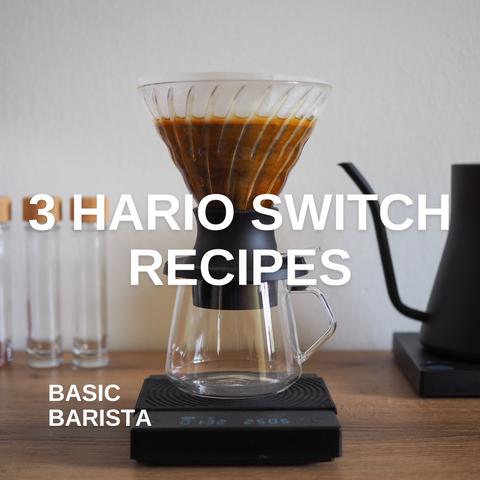 3 Recipes to try on the Hario Switch coffee dripper Hario Switch Pour over brew guide Basic Barista Australia Melbourne Coffee gear Brew recipe