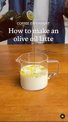 Golden Brown Olive Oil Latte Oleato