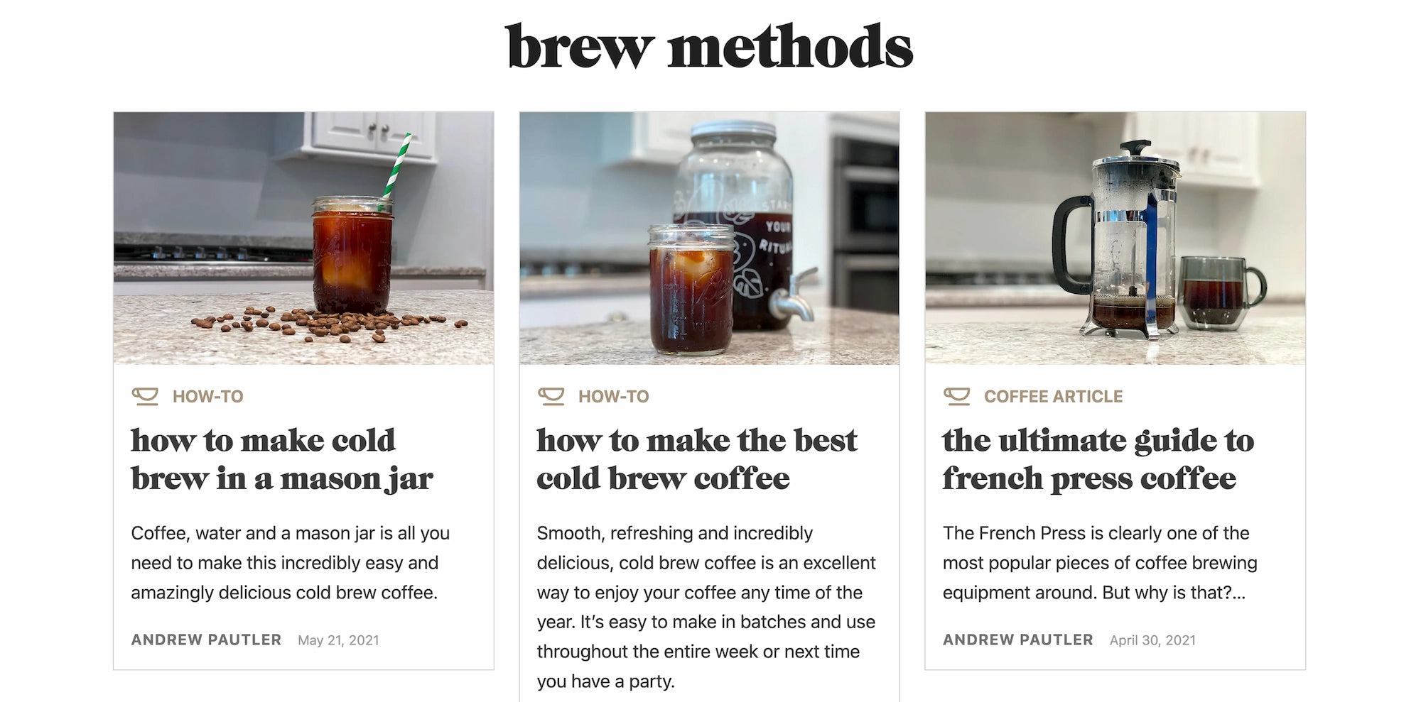 Pull and pour brew methods coffee blog Basic Barista Best Coffee Blog