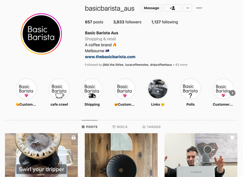 Basic Barista Social Media Instagram Business Brewing Equipment Coffee Maker Instagram TikTok Brewer Dripper Matte Black Coffee Gear Coffee Beans