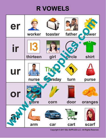 Teaching R Controlled Vowels to English Language Learners – ESL