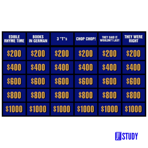 jeopardy game clue board