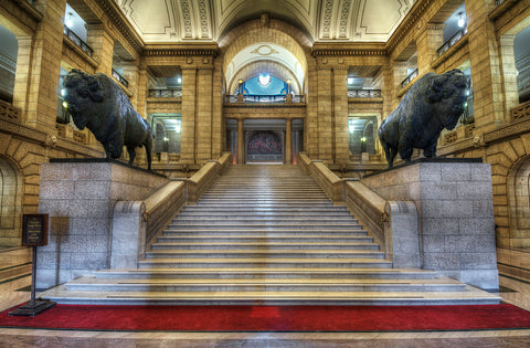 The legislative building in Winnipeg, Manitoba 