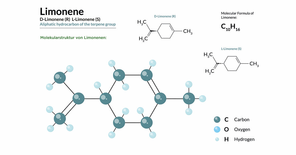 Molekularstruktur von Limonenen