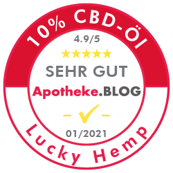Probier-Set Aromaöl Zitrone + 10% Vollspektrum CBD-Öl Lucky Hemp Badge