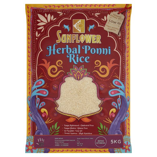 Other Rice 5kg Sunflower Herbal Ponni Rice Supabaza