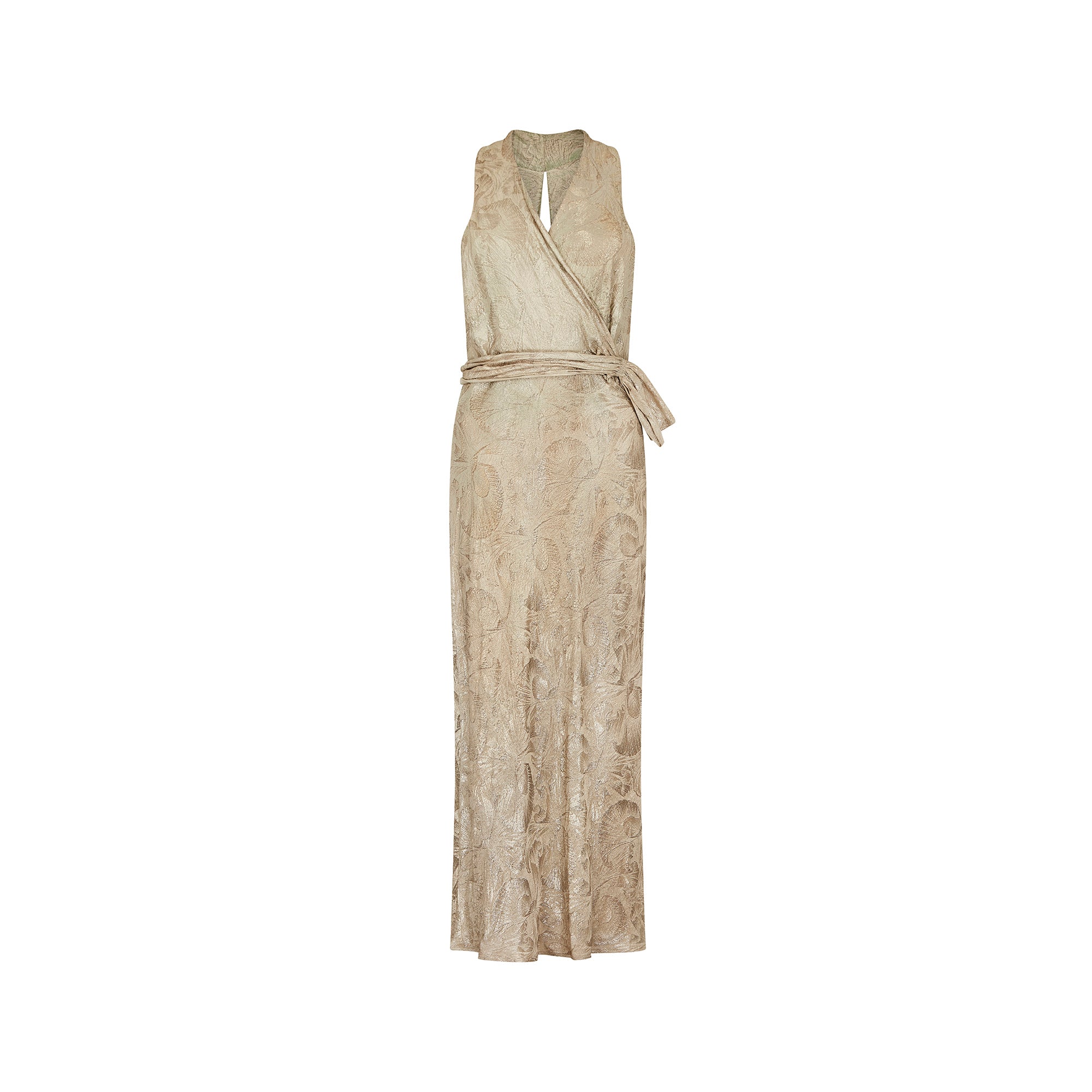 1930s Haute Couture Silver Lame Evening Dress | CIRCA VINTAGE LONDON