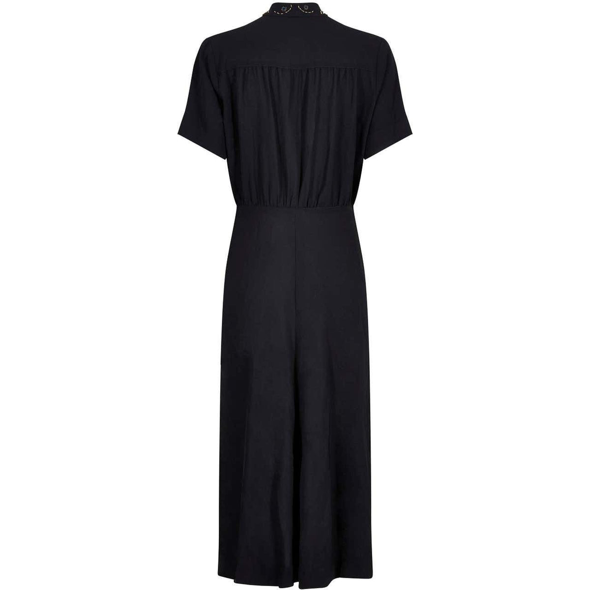 ARCHIVE - 1940s Black Crepe Comet Design Beaded Dress
