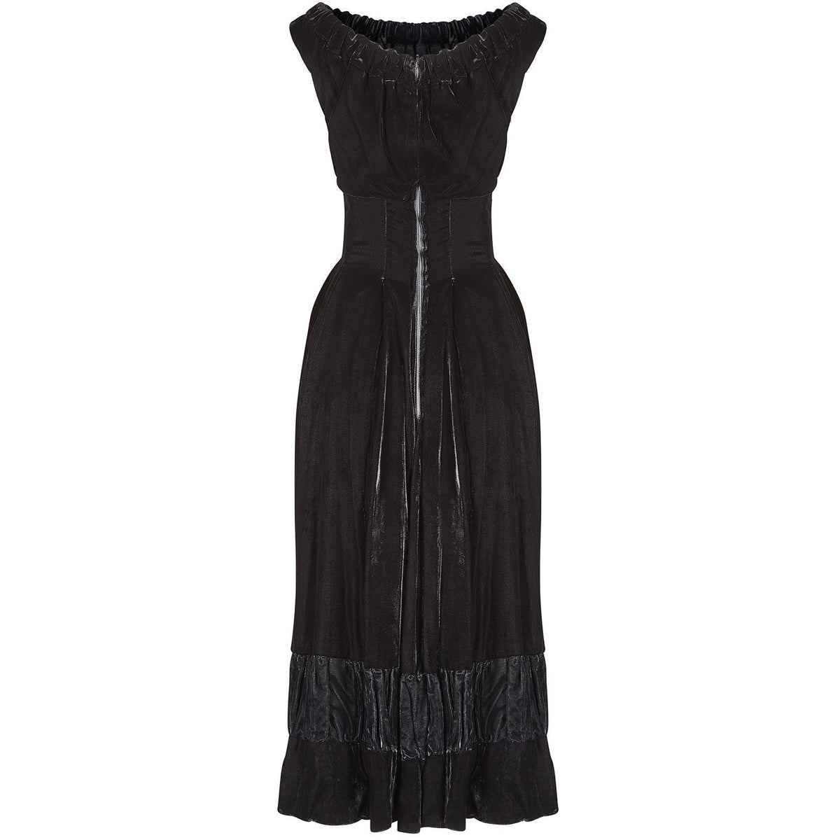 1950s Frank Usher Black Panne Silk Velvet Dress | CIRCA VINTAGE LONDON
