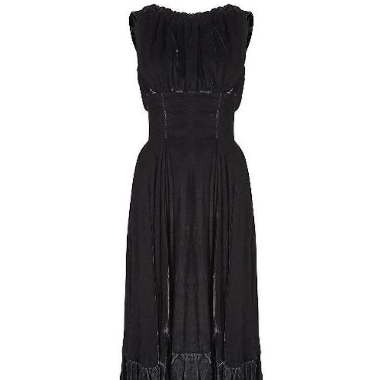 1950s Frank Usher Black Panne Silk Velvet Dress | CIRCA VINTAGE LONDON