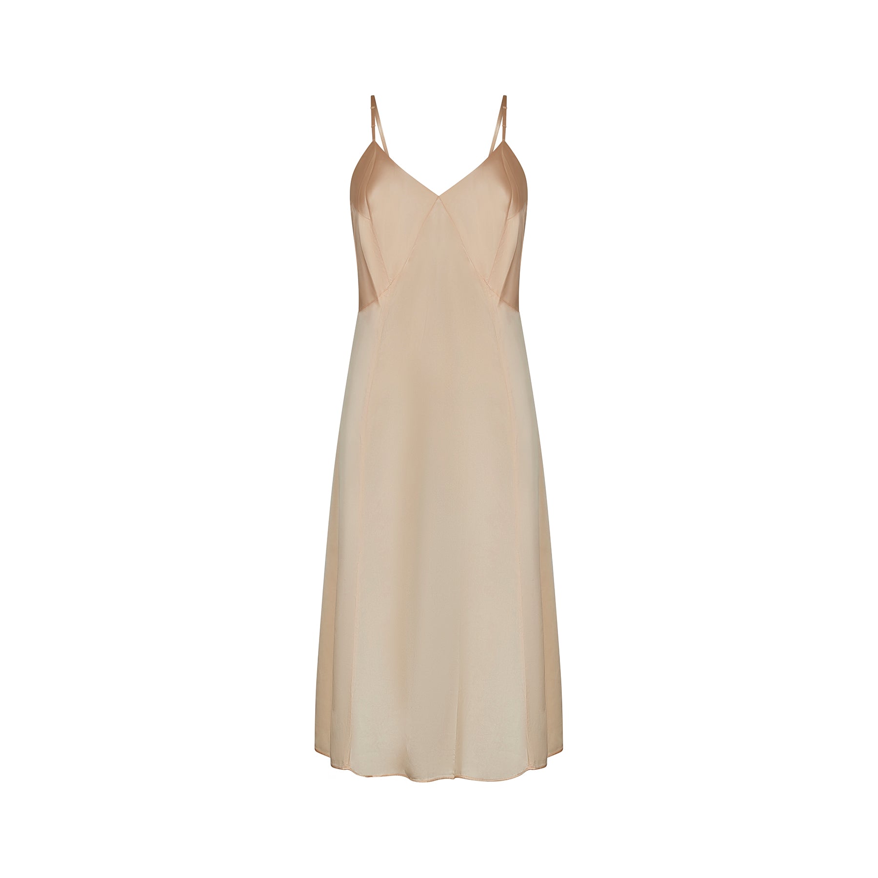 1950s Peach Satin Slip Dress | CIRCA VINTAGE LONDON