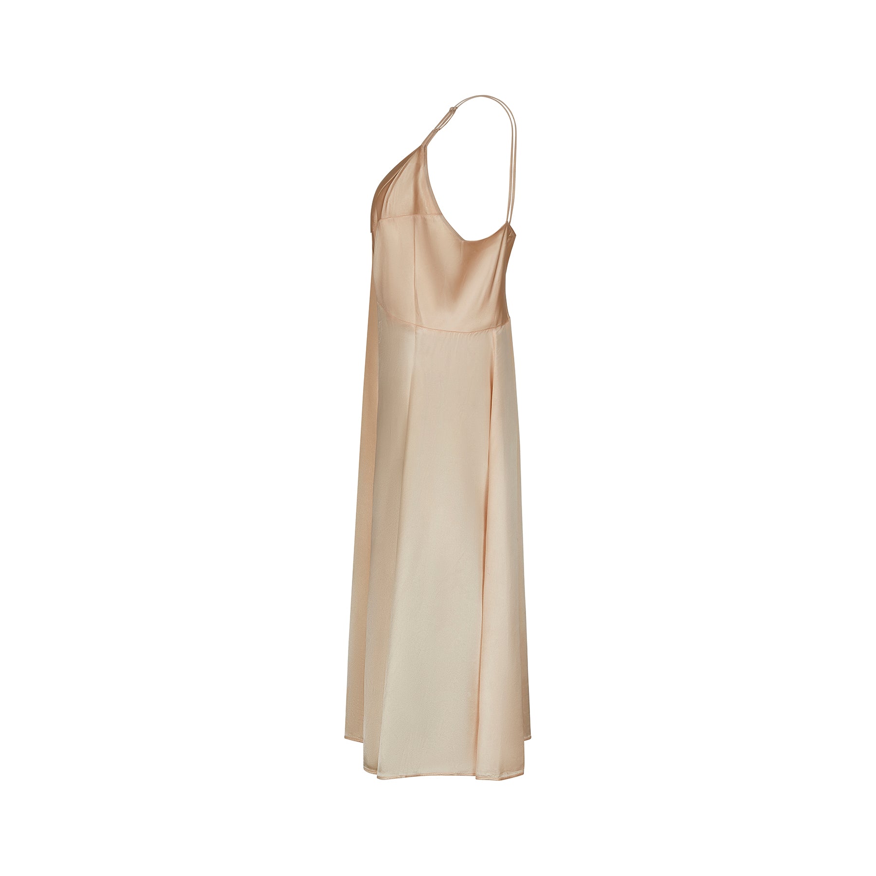 1950s Peach Satin Slip Dress | CIRCA VINTAGE LONDON