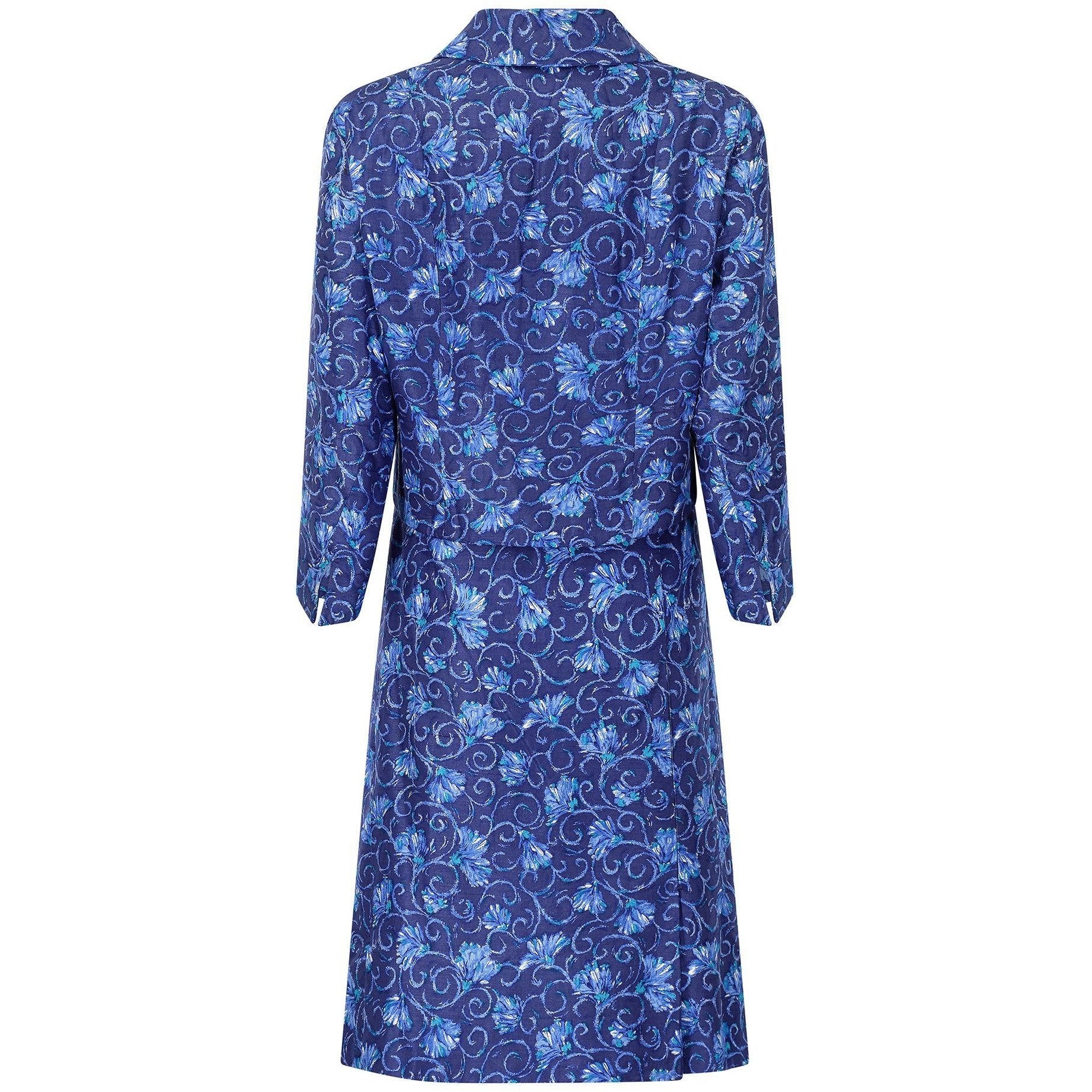 1950s Hardy Amis Couture Blue Floral Skirt Suit | CIRCA VINTAGE LONDON