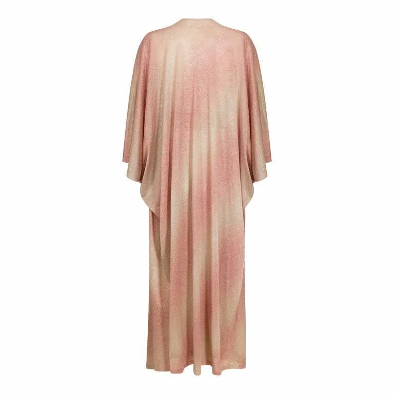 ARCHIVE - 1970s Tricosa Gold Ombre Iridescent Jersey Lame Trapeze Dres ...