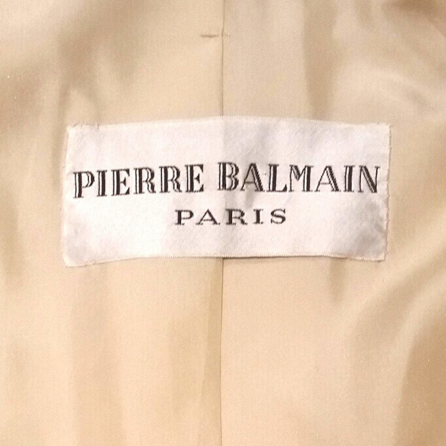 ARCHIVE - Pierre Balmain 1960s Haute Couture Ivory Silk Linen Bridal D ...