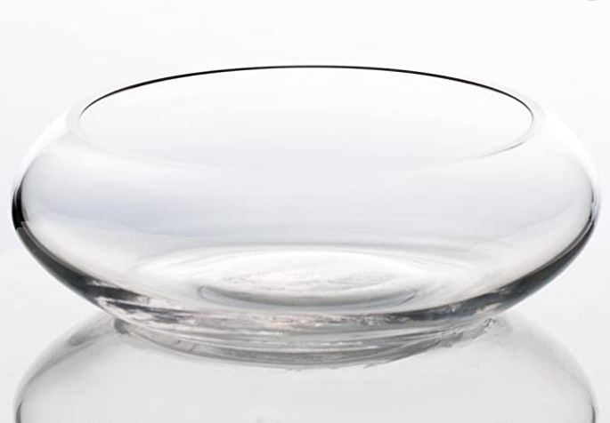 Large Clear Glass Footed Bowl With Lid/ Dish Wedding Centerpiece 7 Liter