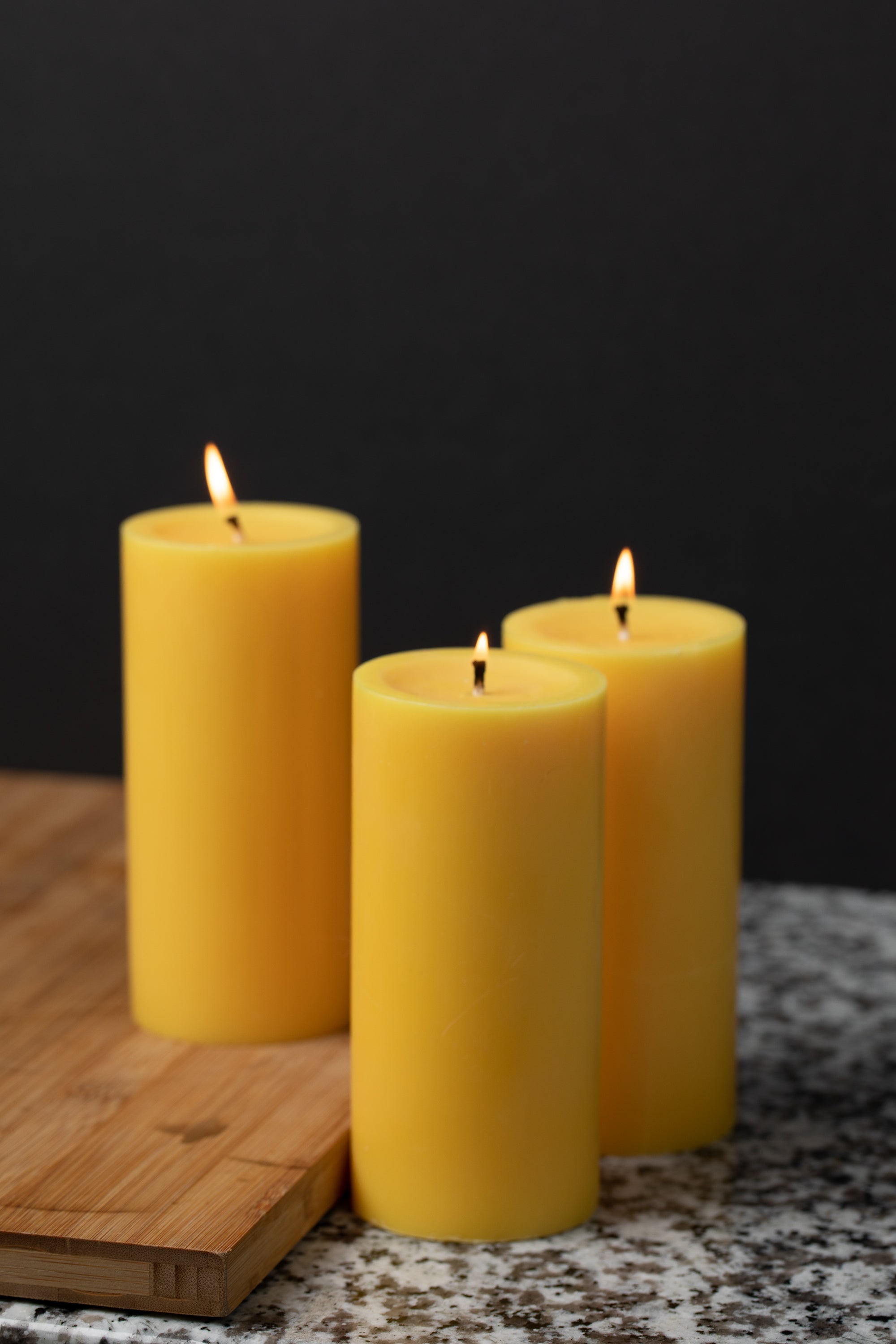 3 x 6 Beeswax Pillar Candle