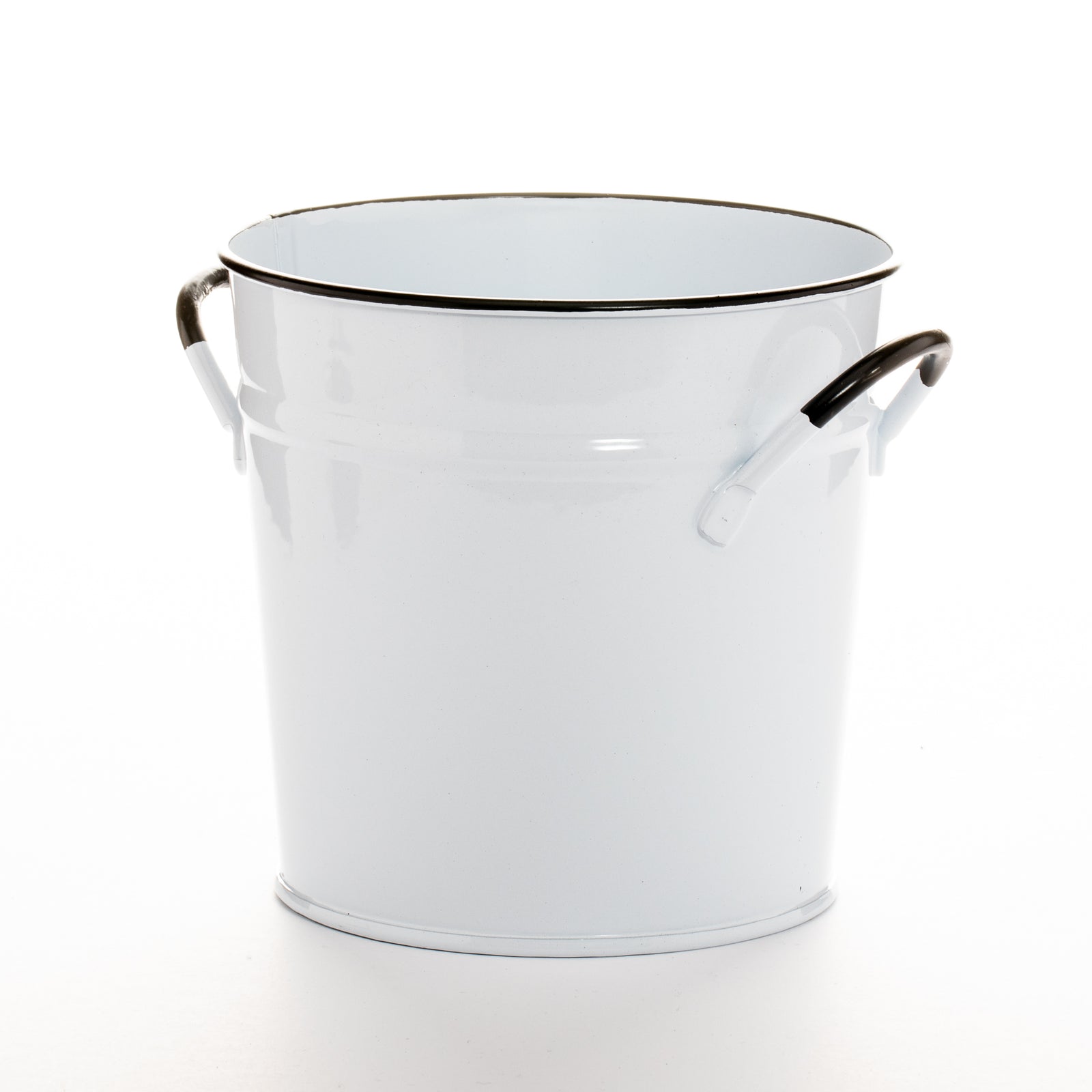 Tiny White Metal Bucket 3.5x4 with Handle - Save-On-Crafts