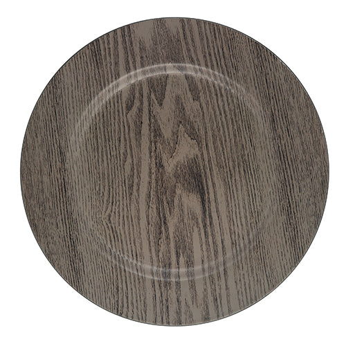 Richland Plain Charger Plate 13 Woodgrain Set of 48 - Quick Candles