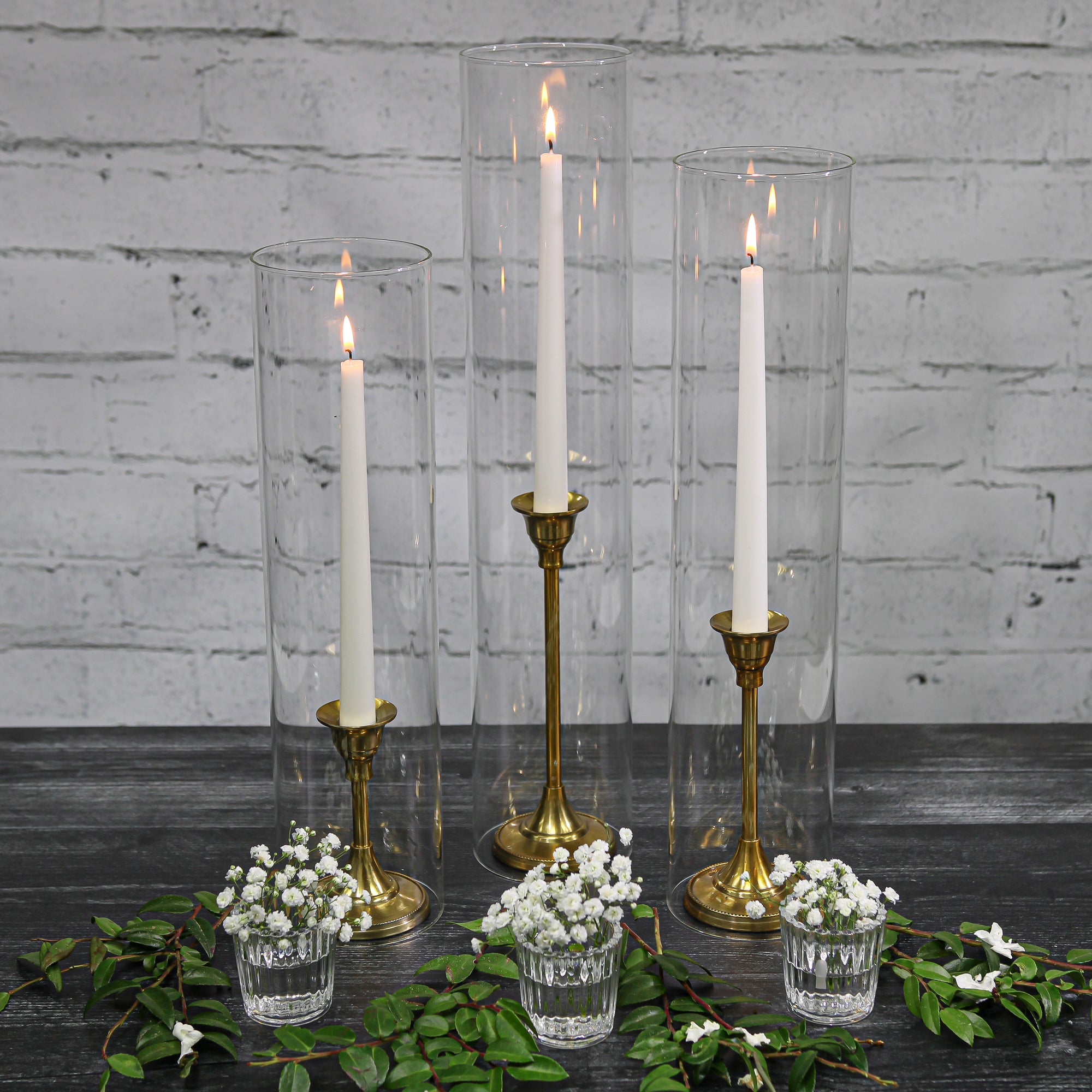 Taper Candlestick Gold 7in - Quick Candles