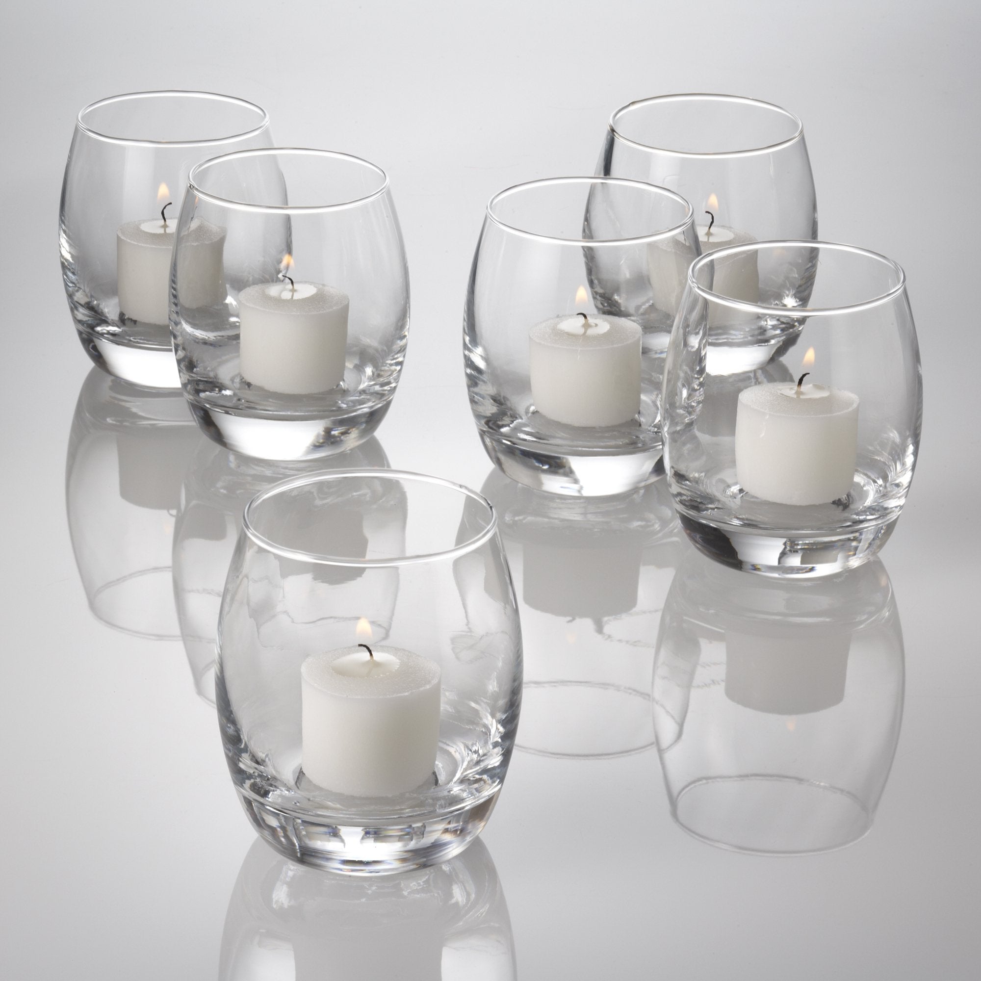 6 White Glass E14 Candle Cover - Euro Size. (19905)