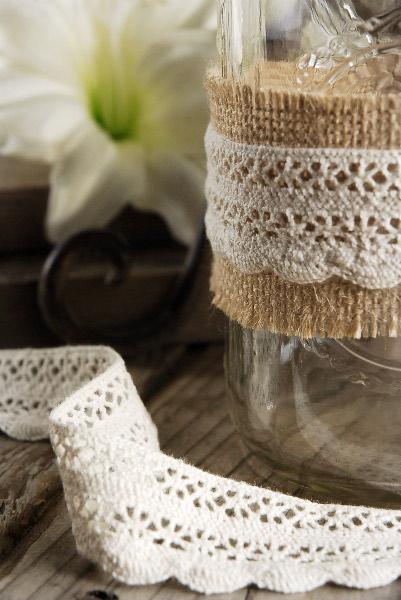 Crochet Cotton Lace Trim Beige 1.75in x 5yds - Quick Candles