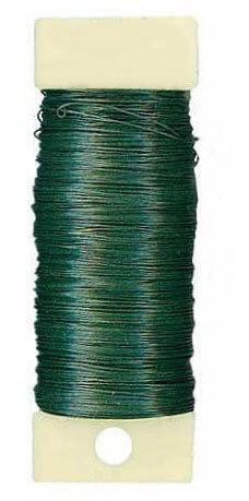 Green Paper Covered Wire 22 Gauge