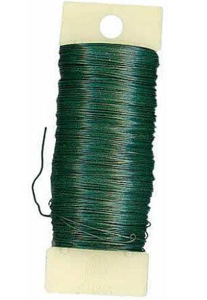 Floral stem wire, bad packing, L: 30 cm, W: 2 mm, green, 20 pc/ 1 pack