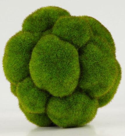 Faux Green Allium Grass Balls 2.5in (Set of 4)