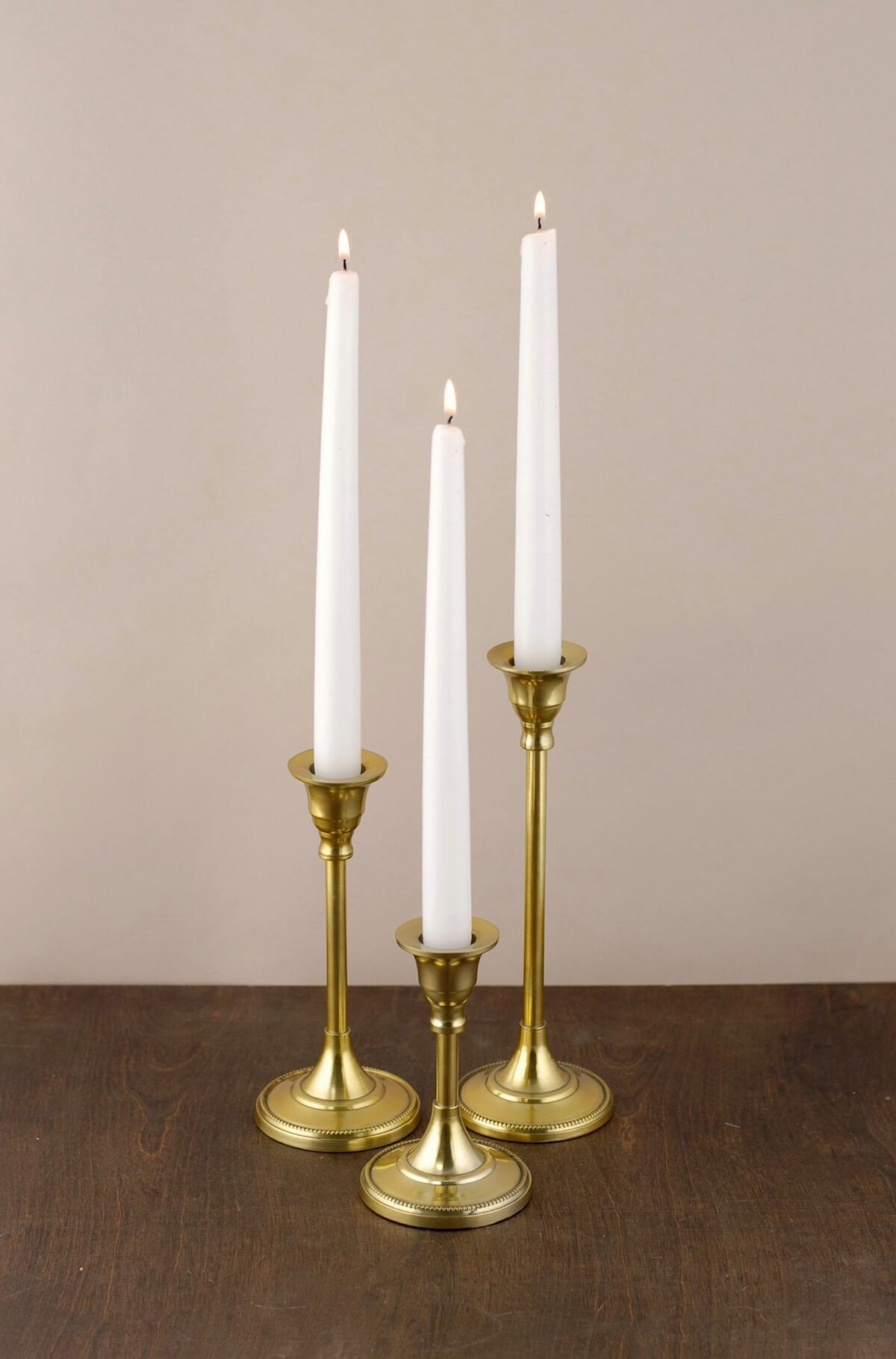 Gold Candle Holders for Pillar Candles - Inweder Matte Tall Candle Holder  Set of 3, Large Metal Candle Stand, Modern Pillar Candle Holder for Table