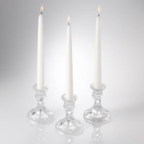 Richland Taper Candles 10 White Set of 10 - Quick Candles
