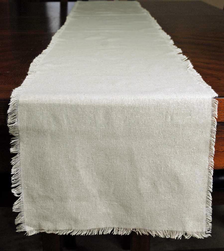 12 Linen Napkins with Fringe Edge 20in