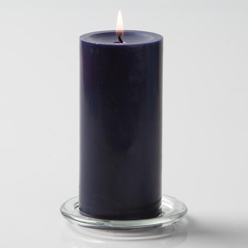 navy pillar candles