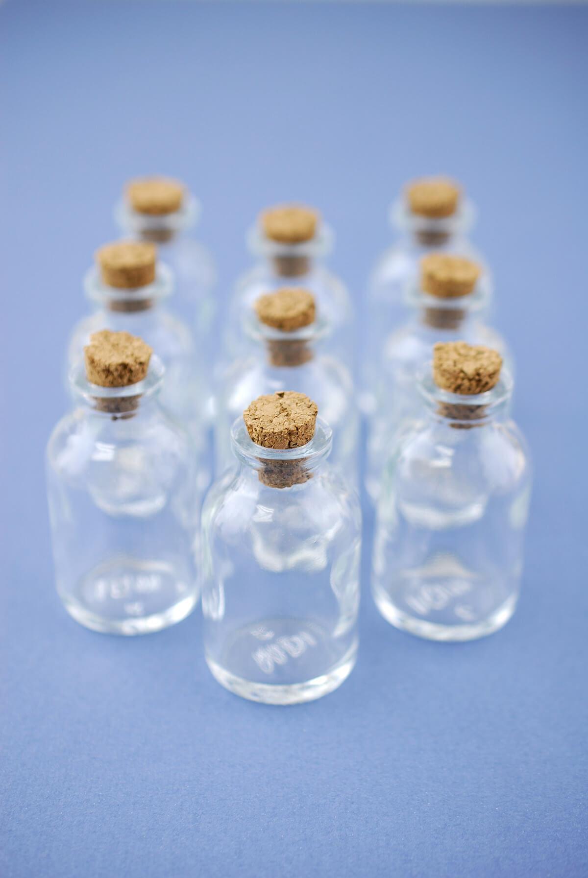 10 Pcs Small Glass Bottles With Cork Lids, Mini Glass Bottles With