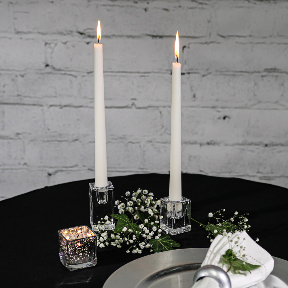 Richland Square Glass Taper Candle Holder 2.5 Set of 48 - Quick Candles