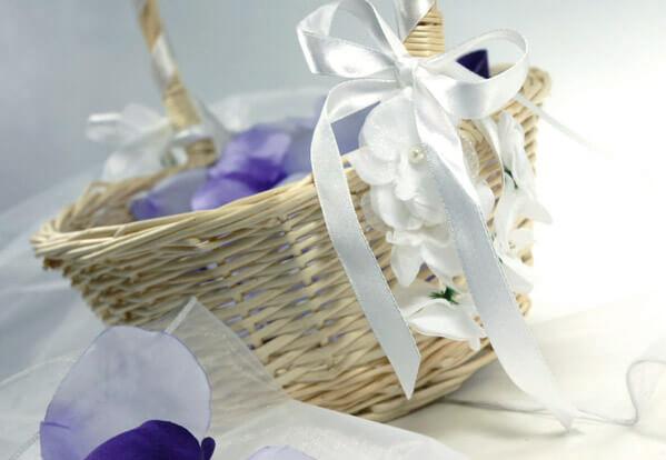 wicker flower girl basket