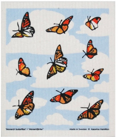Monarch butterflies Swedish Dishcloth