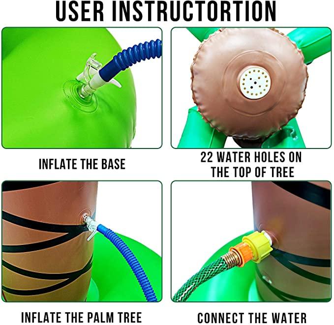 inflatable palm tree sprinkler