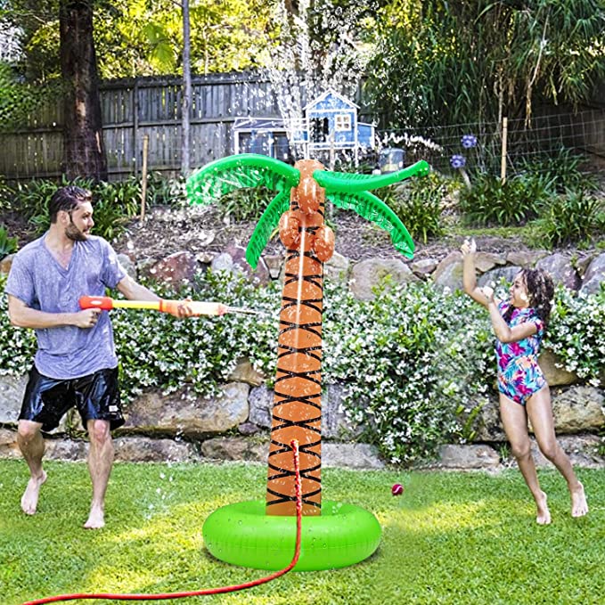 inflatable palm tree sprinkler