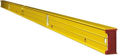 Stabila - Magnetic 96" Long 3 Vial Box Beam Level - Aluminum, Yellow, 2 Plumb & 1 Level Vials - Caliber Tooling