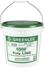 Greenlee - 5,200 Ft. Long, Polyline Rope - 240 Lb. Breaking Strength - Caliber Tooling