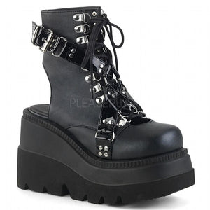 Demonia SHAKER-56 Black Vegan Leather 