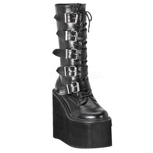 vegan leather platform boots