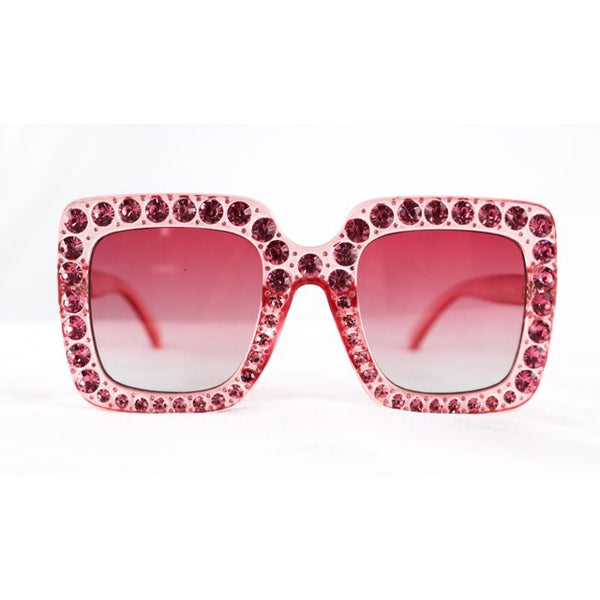 Fashion Rhinestone Sunglasses Pink – Lola J's Boutique
